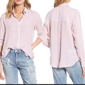 Rails Sydney Linen Blend Top in Florence Stripe